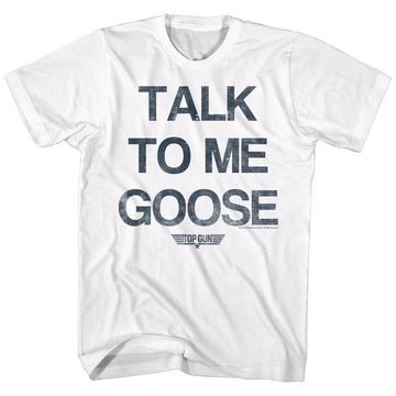 TOP GUN TALK GOOSE S T-Shirt in White
