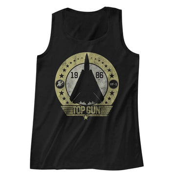 TOP GUN STARS AND SUCH TANK S T-Shirt in Black
