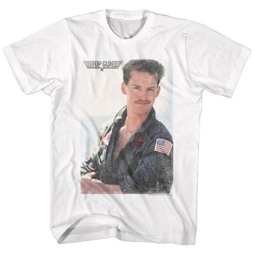 TOP GUN GOOSE FADE S T-Shirt in White