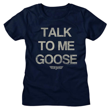 TOP GUN TALK GOOSE LADIES S T-Shirt in NAVY