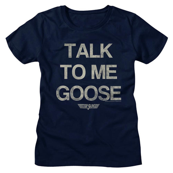 TOP GUN TALK GOOSE LADIES S T-Shirt in NAVY