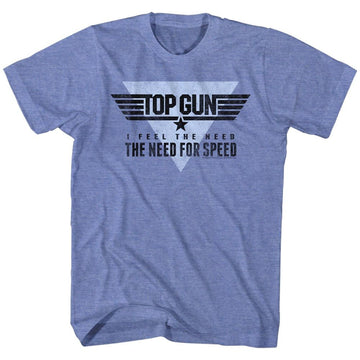 TOP GUN SPEED YEAH S T-Shirt in Light BLUE Heather