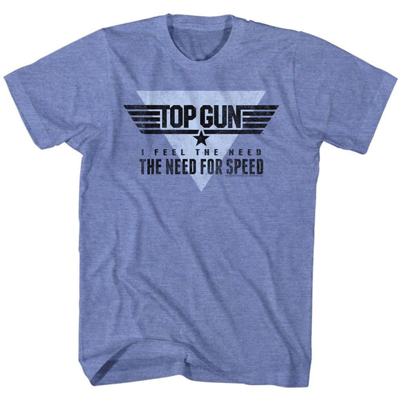 TOP GUN SPEED YEAH S T-Shirt in Light BLUE Heather