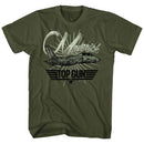 TOP GUN RETRO S T-Shirt in Military Green