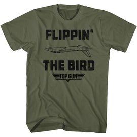 TOP GUN DA BIRD S T-Shirt in Military Green
