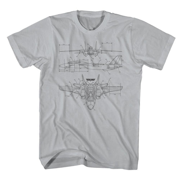 TOP GUN TECHNICOLOR S T-Shirt in GRAY Heather