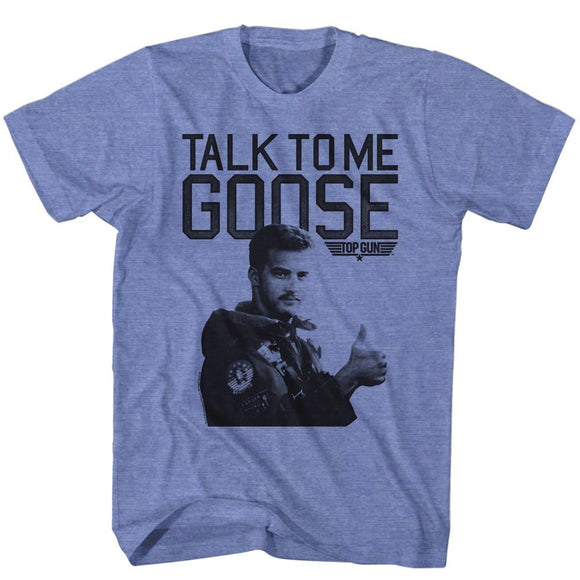 TOP GUN TALK TO ME S T-Shirt in Light BLUE Heather