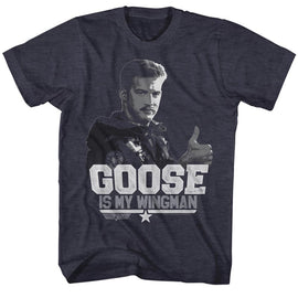 TOP GUN WINGING IT S T-Shirt in NAVY Heather