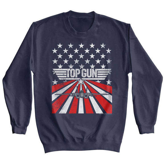 TOP GUN STARS AND STRIPES L/S S T-Shirt in NAVY