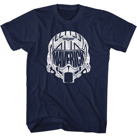 TOP GUN WHITE MAV HELMET S T-Shirt in NAVY