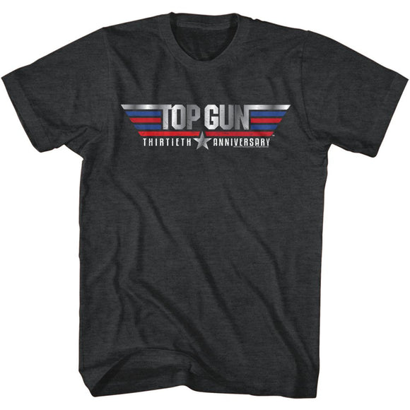 TOP GUN THIRTIETH ANNIVERSARY S T-Shirt in Black Heather