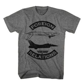 TOP GUN FOREIGN RELATIONS S T-Shirt in Graphite Heather