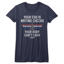 TOP GUN EGO CHECK LADIES S T-Shirt in NAVY