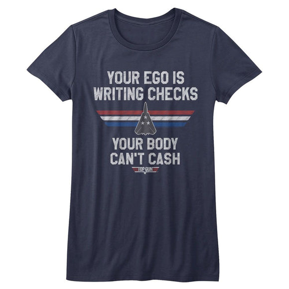 TOP GUN EGO CHECK LADIES S T-Shirt in NAVY