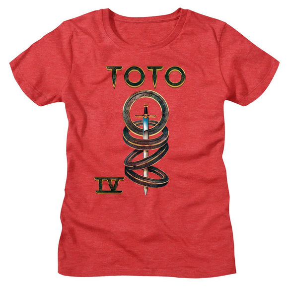 TOTO IV ALBUM COVER LADIES S T-Shirt in RED Heather