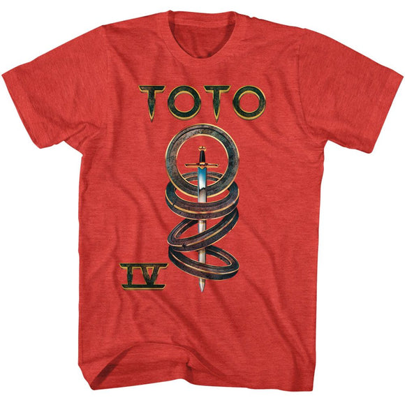 TOTO IV ALBUM COVER S T-Shirt in RED Heather
