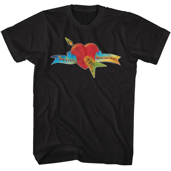 TOM PETTY HEART AND BANNER S T-Shirt in Black