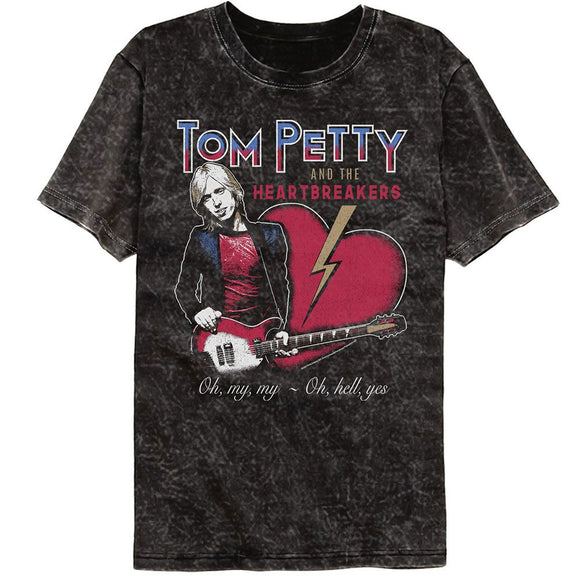 TOM PETTY OH MY MY MINERAL WASH S T-Shirt in Black