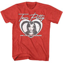 Tom Petty Tom Petty Layered Heart Adult T-Shirts