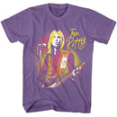 TOM PETTY AT THE MIC S T-Shirt in Purple Heather