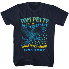 TOM PETTY DOGS WITH WINGS S T-Shirt in NAVY