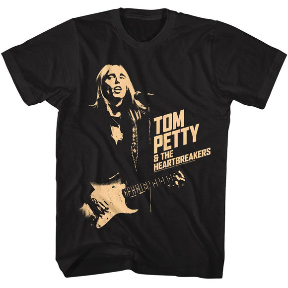 TOM PETTY AND THE HEARTBREAKERS 1 COLOR S T-Shirt in Black