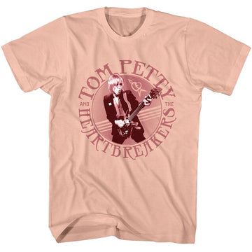 TOM PETTY CIRCLE S T-Shirt in Peach
