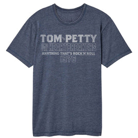 TOM PETTY STACKED TEXT VINTAGE WASH S T-Shirt in NAVY