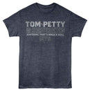 TOM PETTY STACKED TEXT S T-Shirt in NAVY Heather