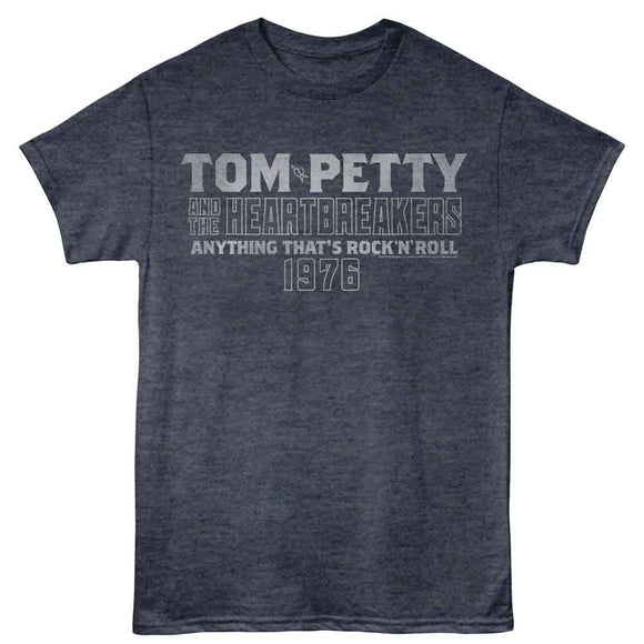 TOM PETTY STACKED TEXT S T-Shirt in NAVY Heather