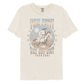 TOM PETTY WAY OUT WEST 2001 COMFORT COLOR S T-Shirt in Ivory