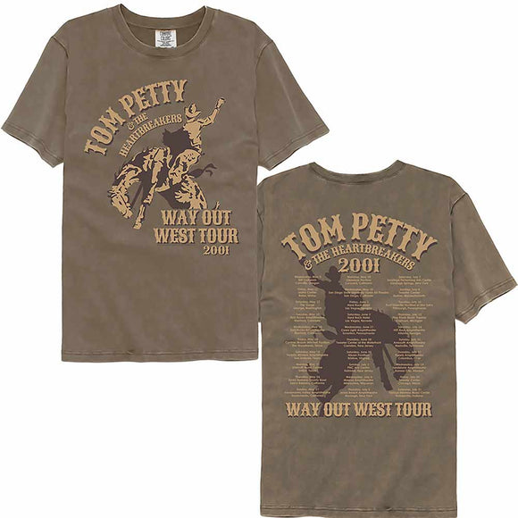 Tom Petty Way Out West Tour Espresso Comfort Colors Adult T-Shirt