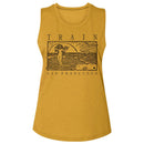 TRAIN BEACHY LADIES SLUB SLEEVELESS CREW NECK S T-Shirt in Ginger
