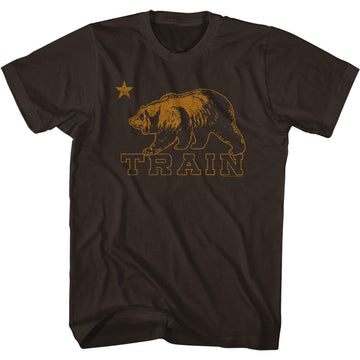 TRAIN BEAR S T-Shirt in DARK Chocolate