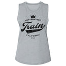 TRAIN CROWN LADIES SLUB SLEEVELESS CREW NECK S T-Shirt in Platinum