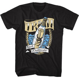 TRAIN MESSAGE IN A BOTTLE S T-Shirt in Black