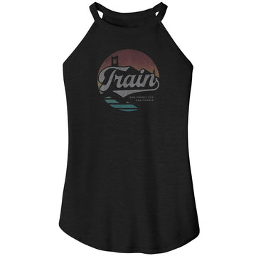 TRAIN SAN FRANCISCO CALI LADIES SLEEVELESS ROCKER T-Shirt in Black