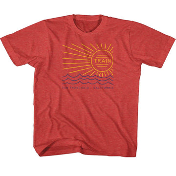 TRAIN SUNSHINE YOUTH XS 5 6 T-Shirt in RED Heather