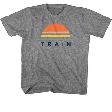 TRAIN SUNSET TODDLER 2T T-Shirt in Graphite Heather