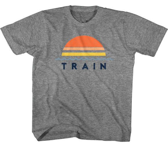 TRAIN SUNSET TODDLER 2T T-Shirt in Graphite Heather