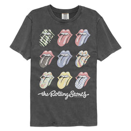 ROLLING STONES MULTI COLOR TONGUES COMFORT COLOR S T-Shirt in Pepper