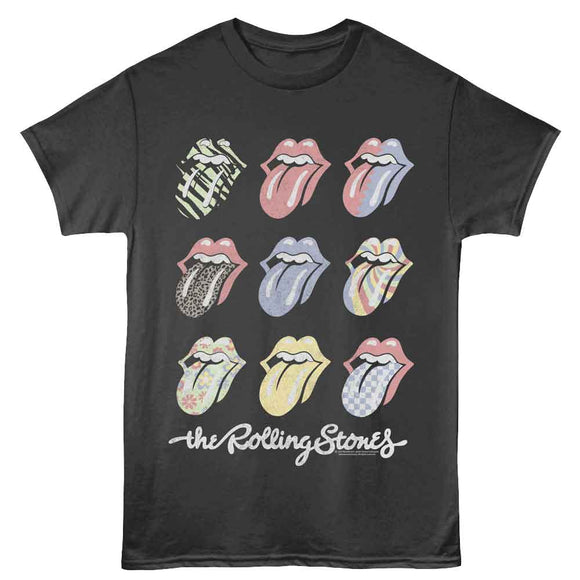 ROLLING STONES MULTI COLOR TONGUES S T-Shirt in Smoke