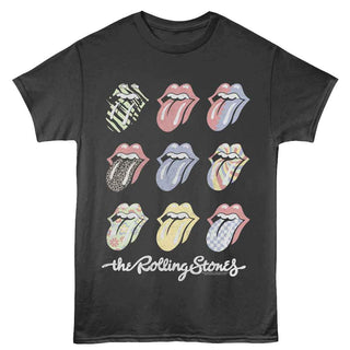 Rolling Stones Rolling Stones Multi Color Tongues Adult T-Shirts