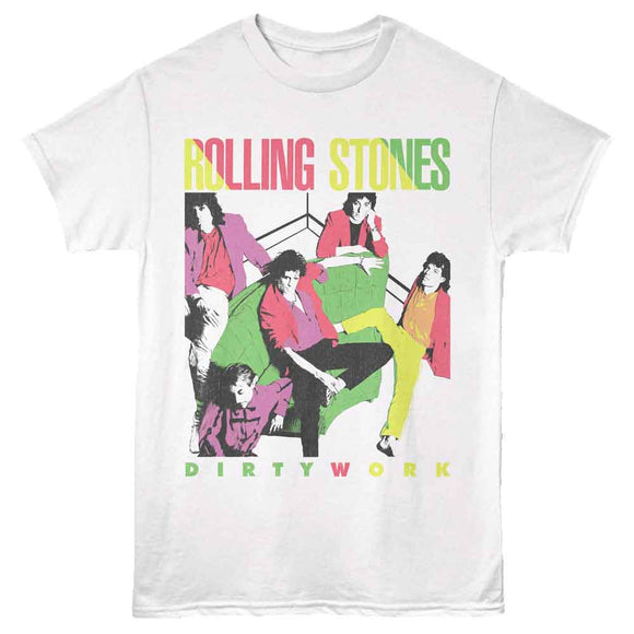 ROLLING STONES DIRTY WORK S T-Shirt in White