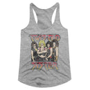 TWISTED SISTER LADIES RACERBACK XS T-Shirt in GRAY Heather