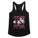 TWISTED SISTER PRETTY IN PINK LADIES SLIMFIT RACERBACK S T-Shirt in Black