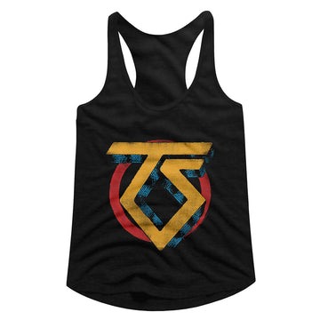 TWISTED SISTER VINTAGE TS LOGO LADIES SLIMFIT RACERBACK S T-Shirt in Black