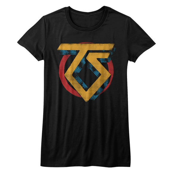 TWISTED SISTER VINTAGE TS LOGO LADIES S T-Shirt in Black