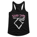 TWISTED SISTER BONE LOGO LADIES SLIMFIT RACERBACK S T-Shirt in Black