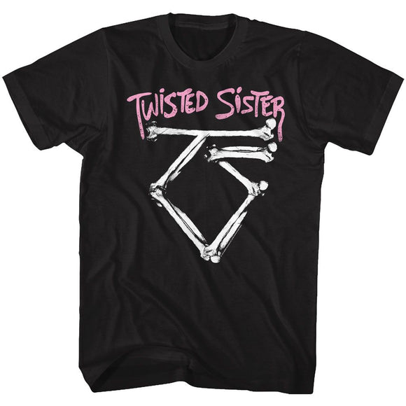 TWISTED SISTER BONE LOGO S T-Shirt in Black